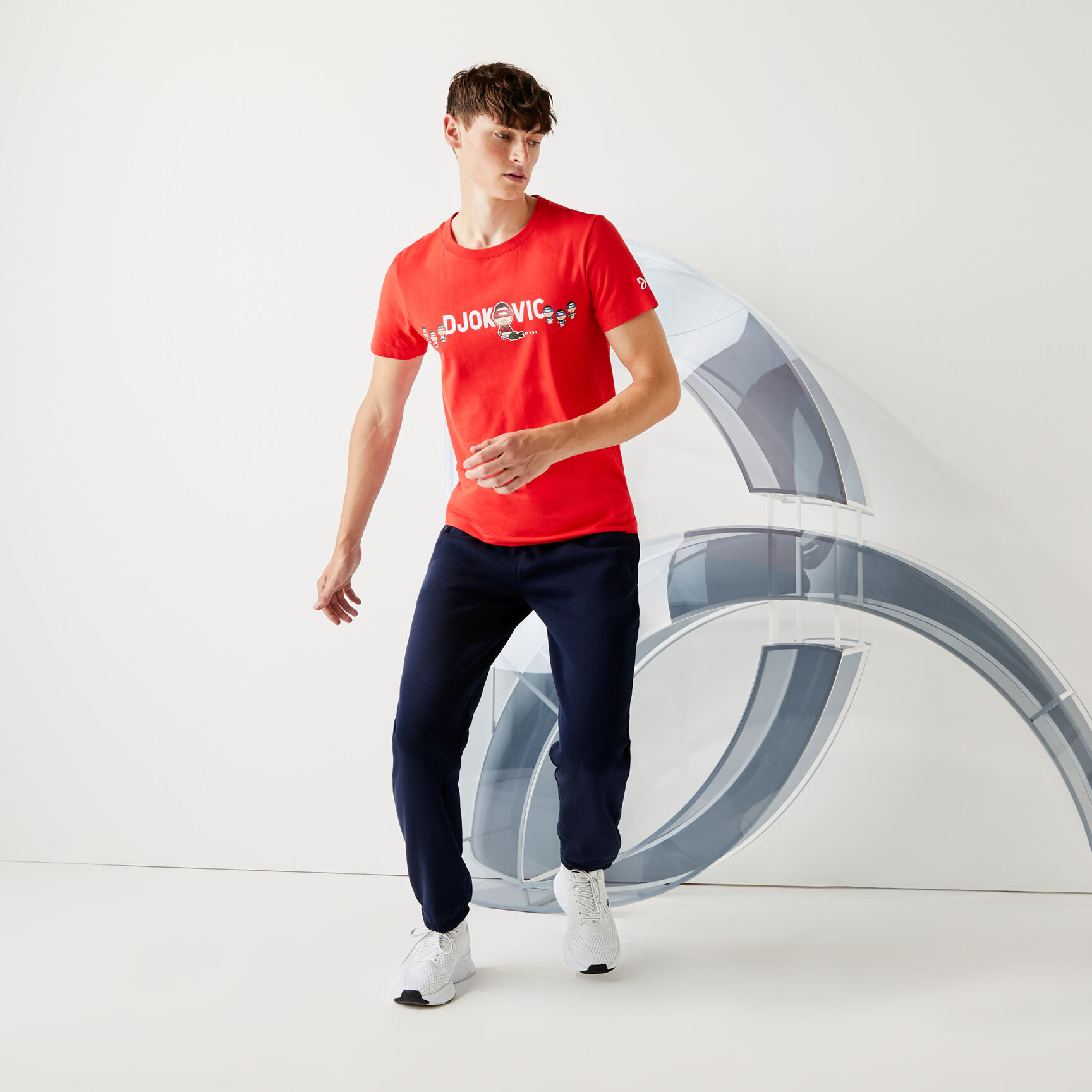 Men's Lacoste SPORT Collab Youssef SY Breathable Cotton T-shirt Men's Lacoste SPORT Collab Youssef SY Breathable Cotton T-shirt