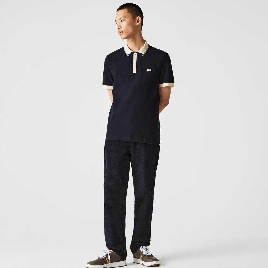 Men’s Lacoste Regular Fit Contrasting Accents Piqué Polo Men’s Lacoste Regular Fit Contrasting Accents Piqué Polo
