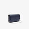 lacoste women s chantaco matte piqu  leather flap belt bag