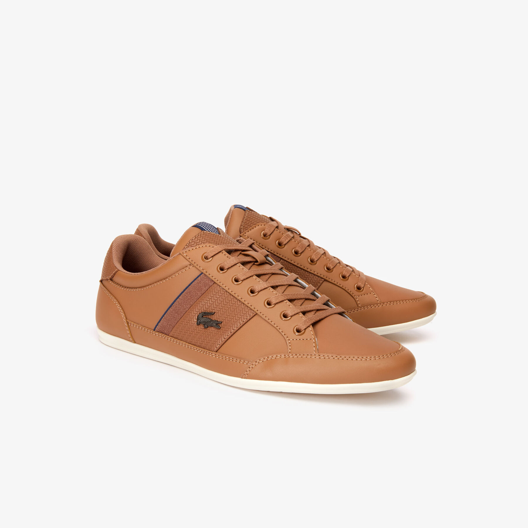 lacoste men s chaymon leather and synthetic trainers