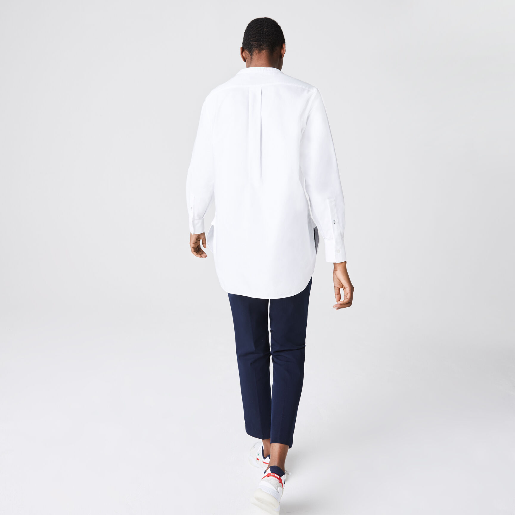 Women’s Regular Fit Mandarin Collar Oxford Cotton Shirt Women’s Regular Fit Mandarin Collar Oxford Cotton Shirt