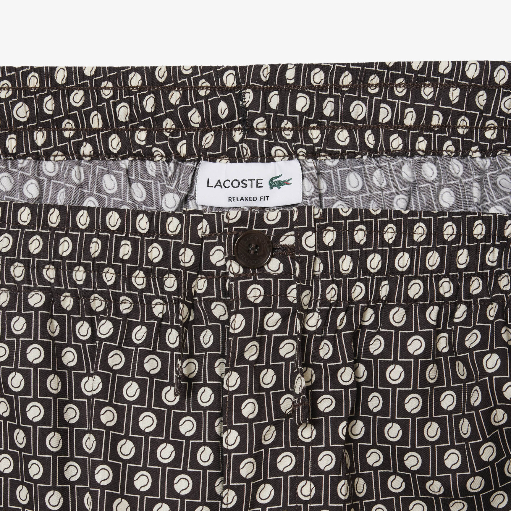 Relaxed Fit Printed Cotton Blend Shorts