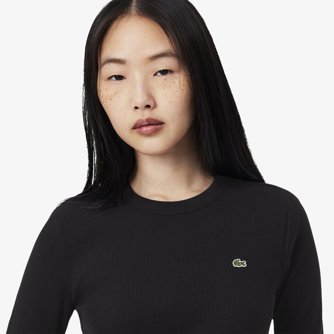 Long Sleeved Ribbed Cotton T-shirt Long Sleeved Ribbed Cotton T-shirt