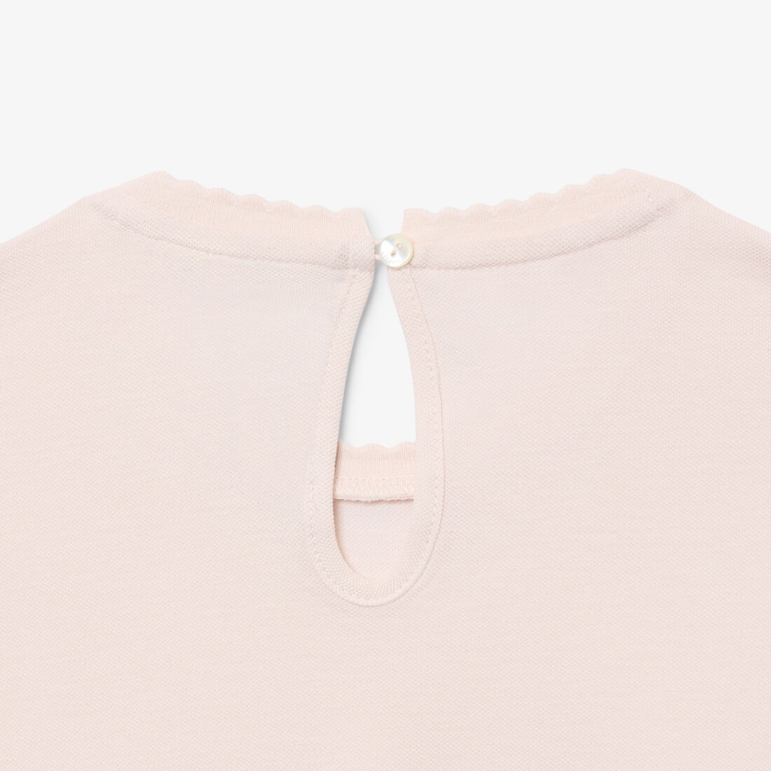 lacoste fluid scallop trim pique t shirt