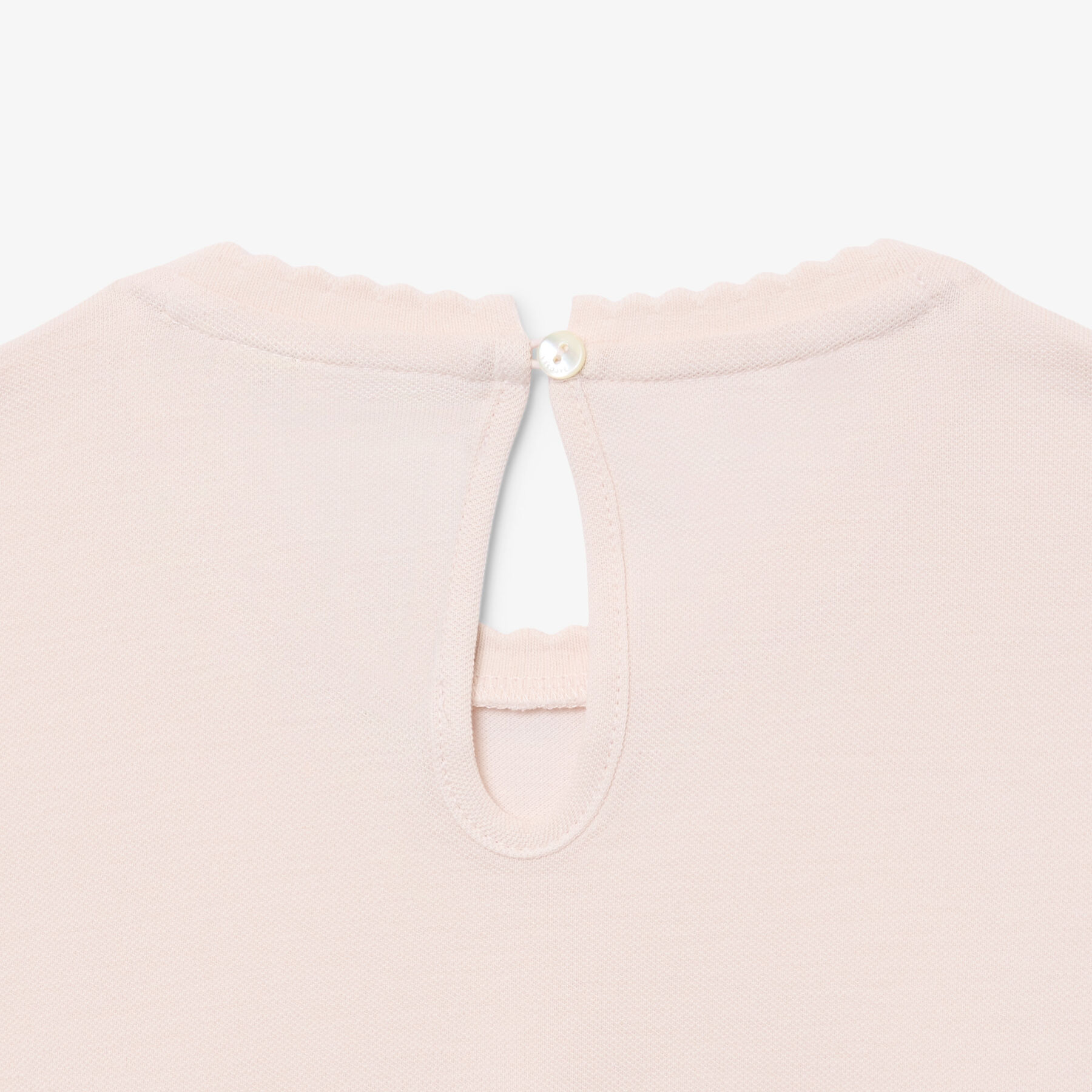 lacoste fluid scallop trim pique t shirt