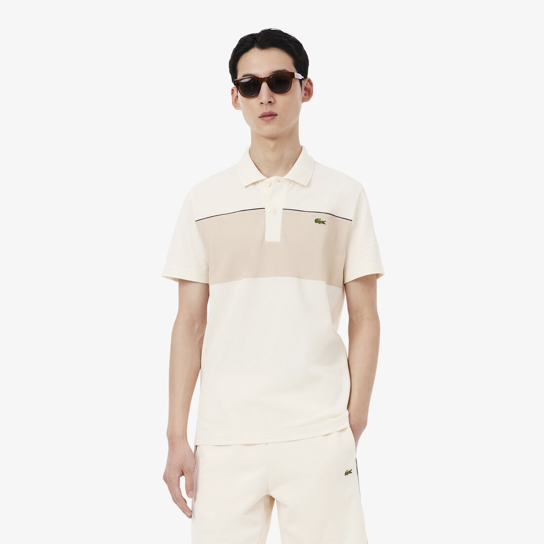 Regular Fit Colour-Block Pique Polo Shirt