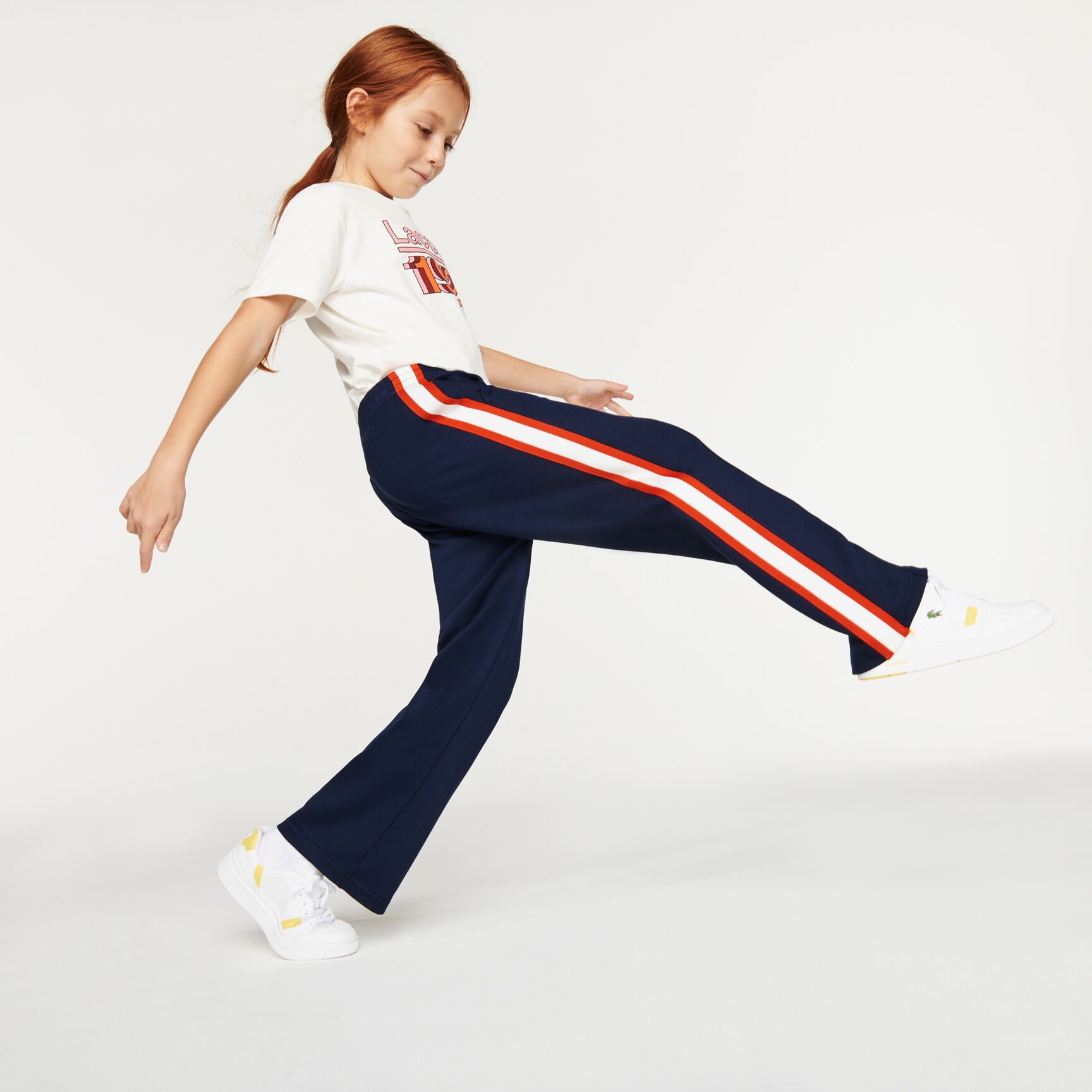 Girls&rsquo; Contrast Bands Stretch Tracksuit Pants