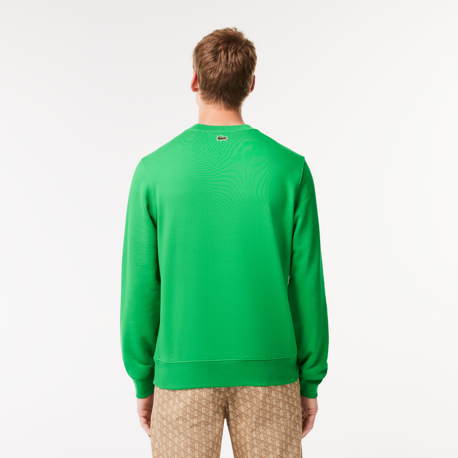 Loose Fit Monogram Print Fleece Sweatshirt lacoste loose fit monogram print fleece sweatshirt
