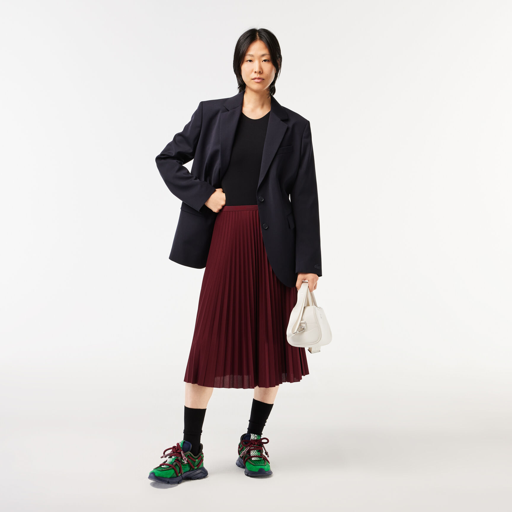 Elastic Waist Fluid Pleated Skirt