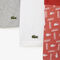 men s 3 pack lacoste stretch cotton printed trunks