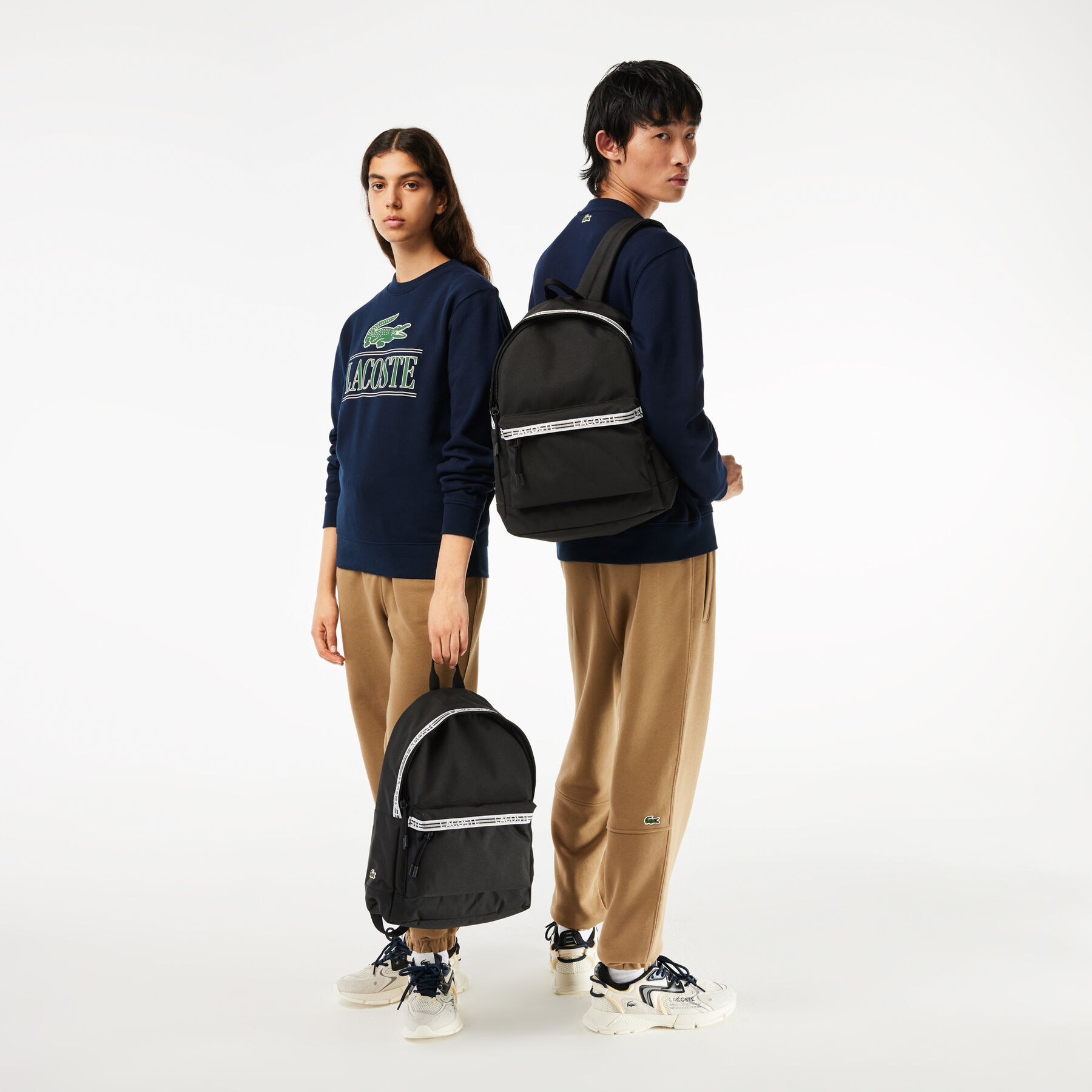 Men's Lacoste Neocroc Backpack with Zipped Logo Straps men s lacoste neocroc backpack with zipped logo straps