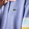 women s lacoste striped sleeve textured cotton polo shirt