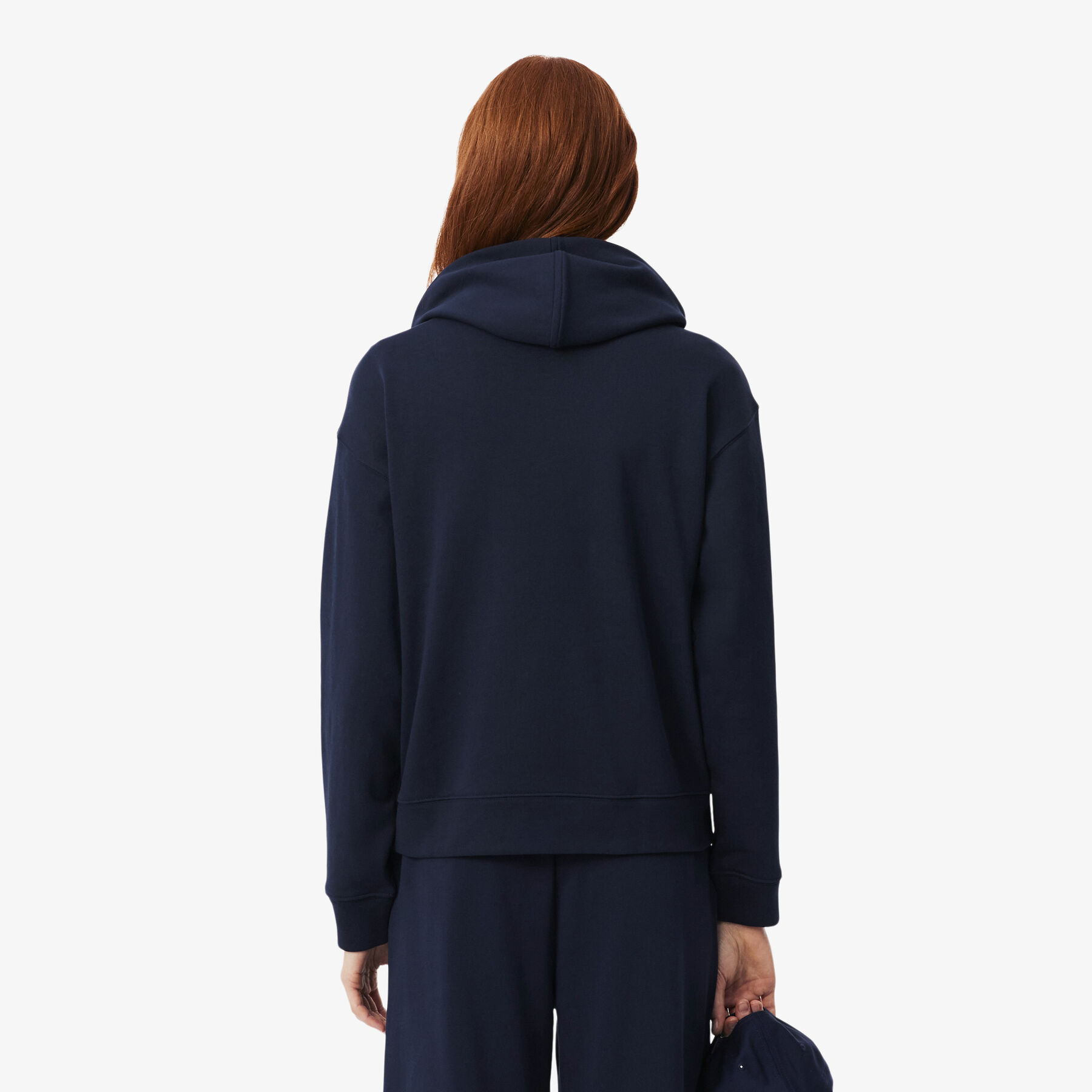 Badge Accent Fleece Hoodie lacoste badge accent fleece hoodie