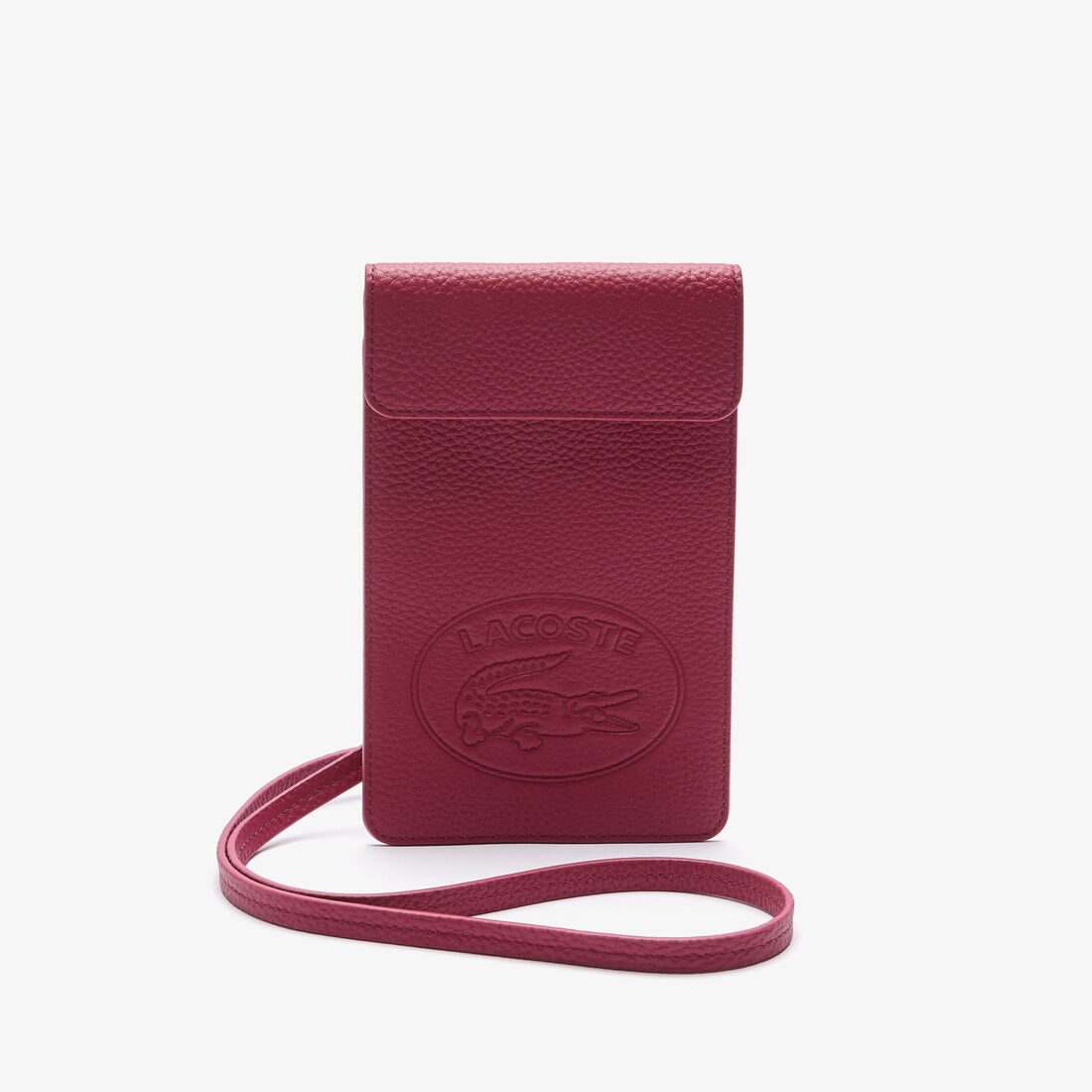 Women's Croco Crew Flap Grained Leather Smartphone Pouch Women's Croco Crew Flap Grained Leather Smartphone Pouch