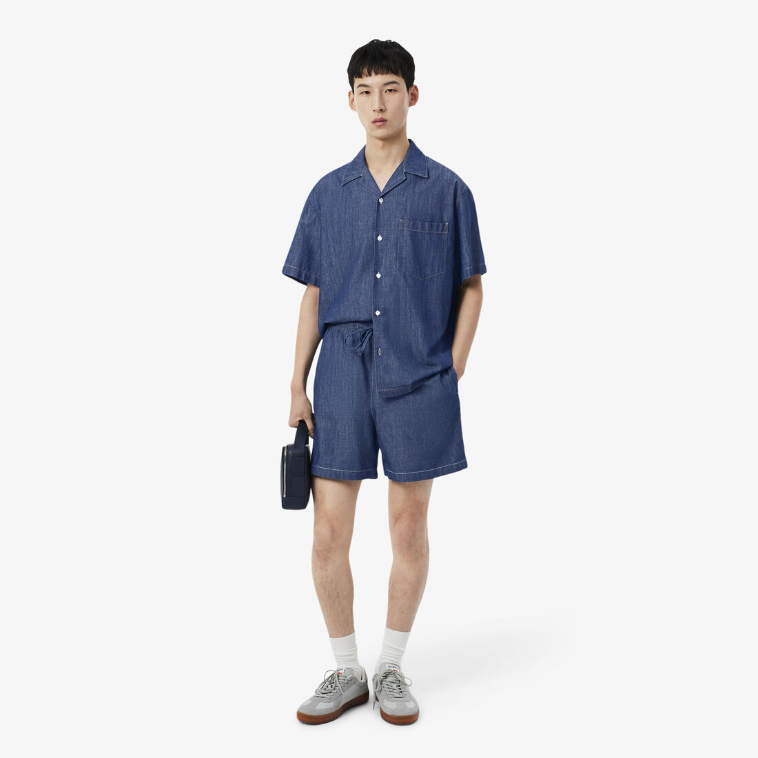 Relaxed Fit Denim Shorts lacoste relaxed fit denim shorts