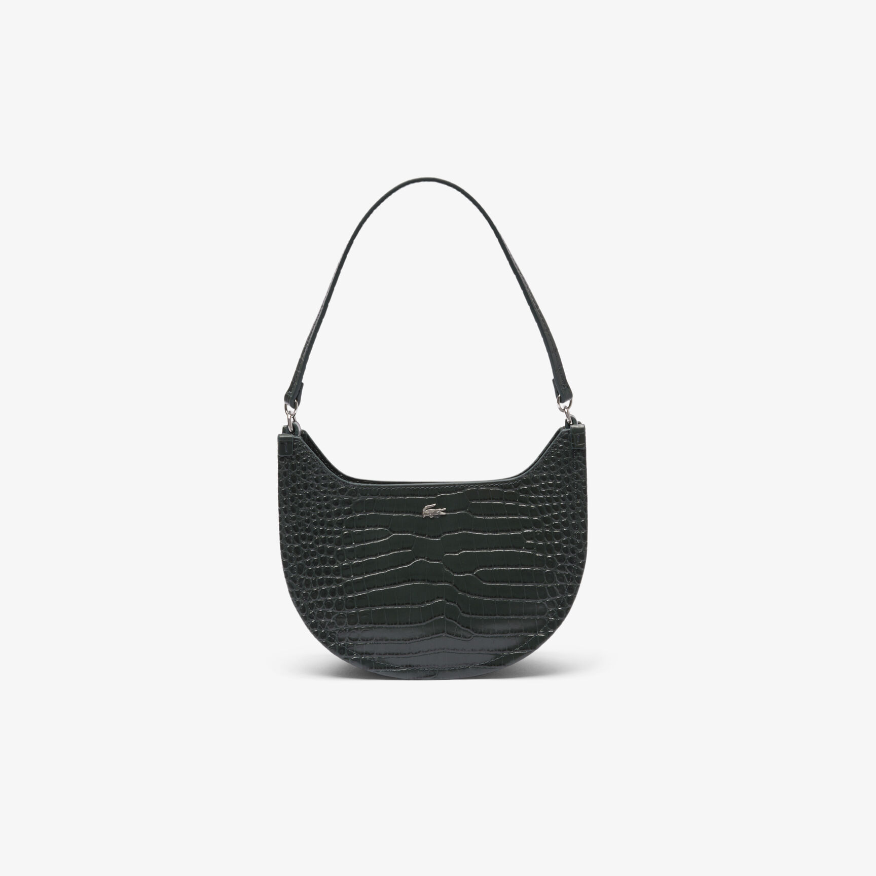 Small Chantaco Embossed Leather Half Moon Bag