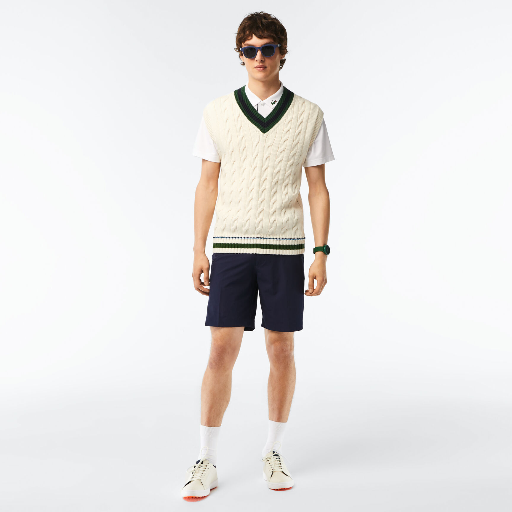 شورت برمودا غولف نسيج مطاطي خفيف للرجال مجموعة Lacoste SPORT شورت برمودا غولف نسيج مطاطي خفيف للرجال مجموعة Lacoste SPORT