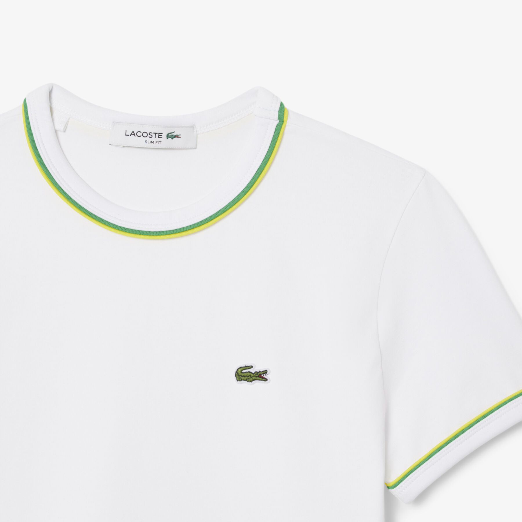 lacoste contrast accent jersey t shirt
