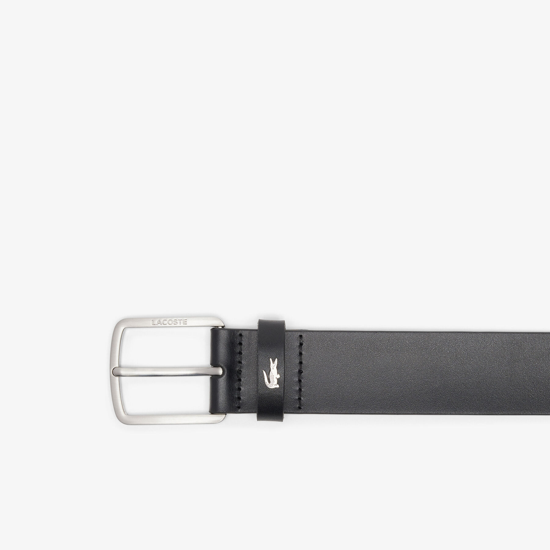 lacoste smooth leather belt