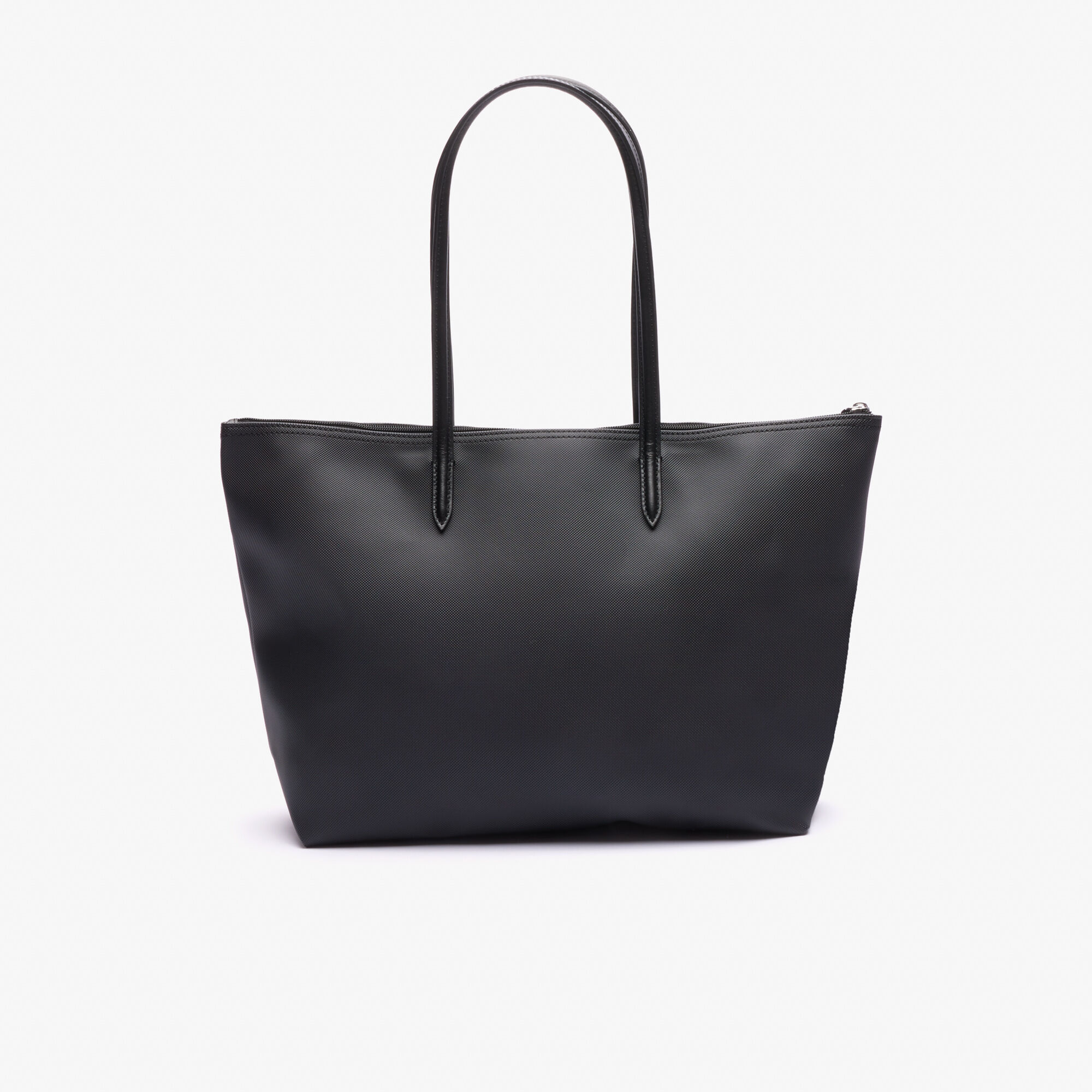 black zip shopper bag