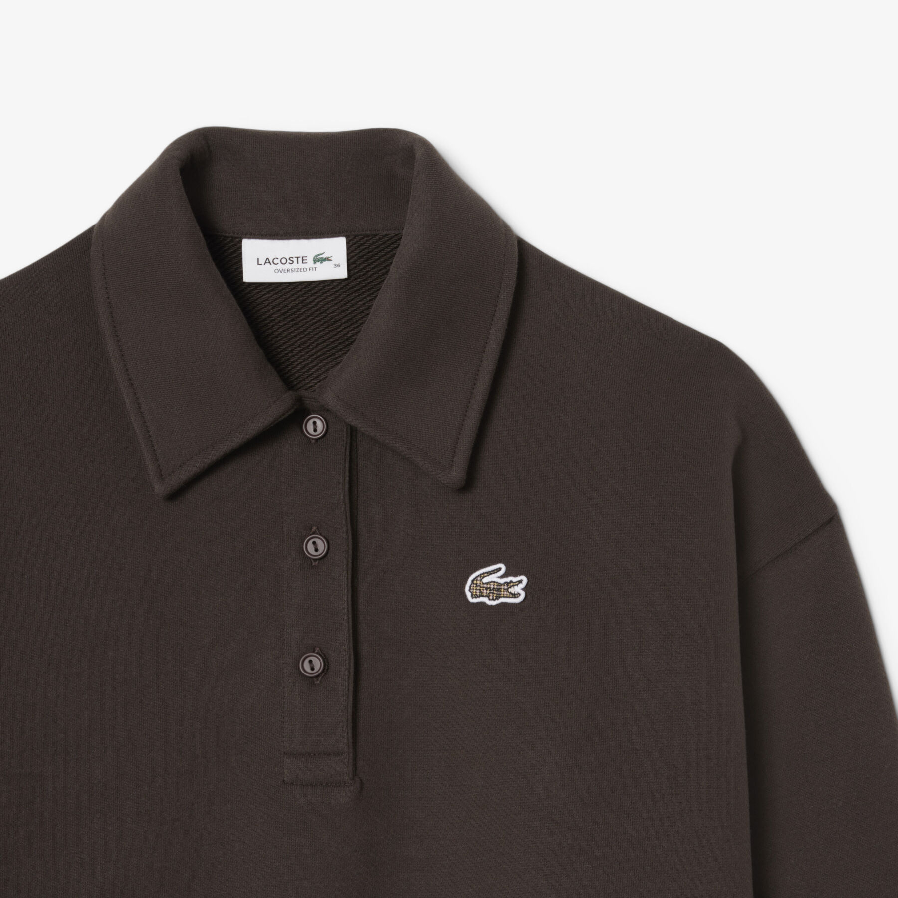 Oversized Fleece Polo Collar Sweatshirt Oversized Fleece Polo Collar Sweatshirt