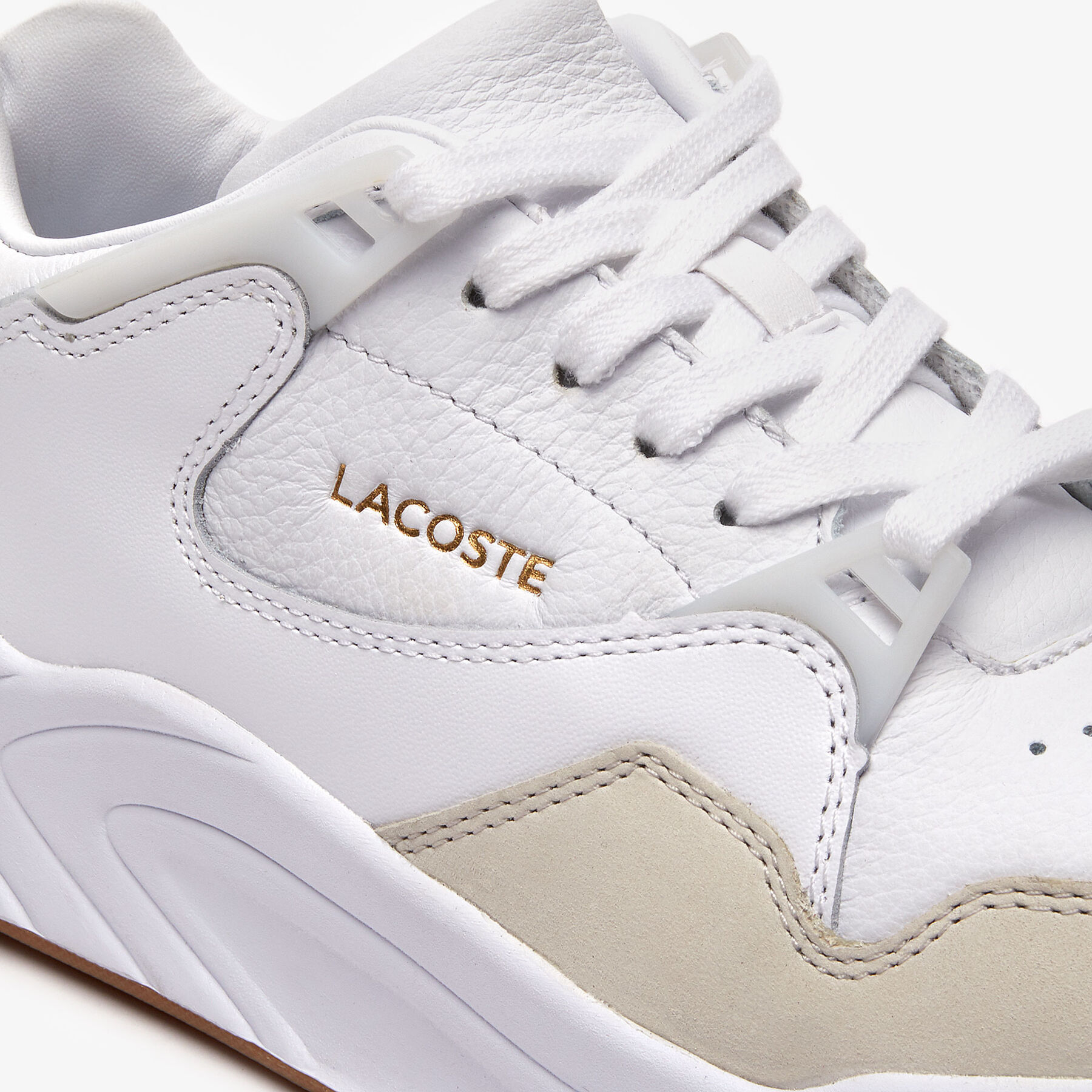 lacoste women s court slam tonal leather trainers