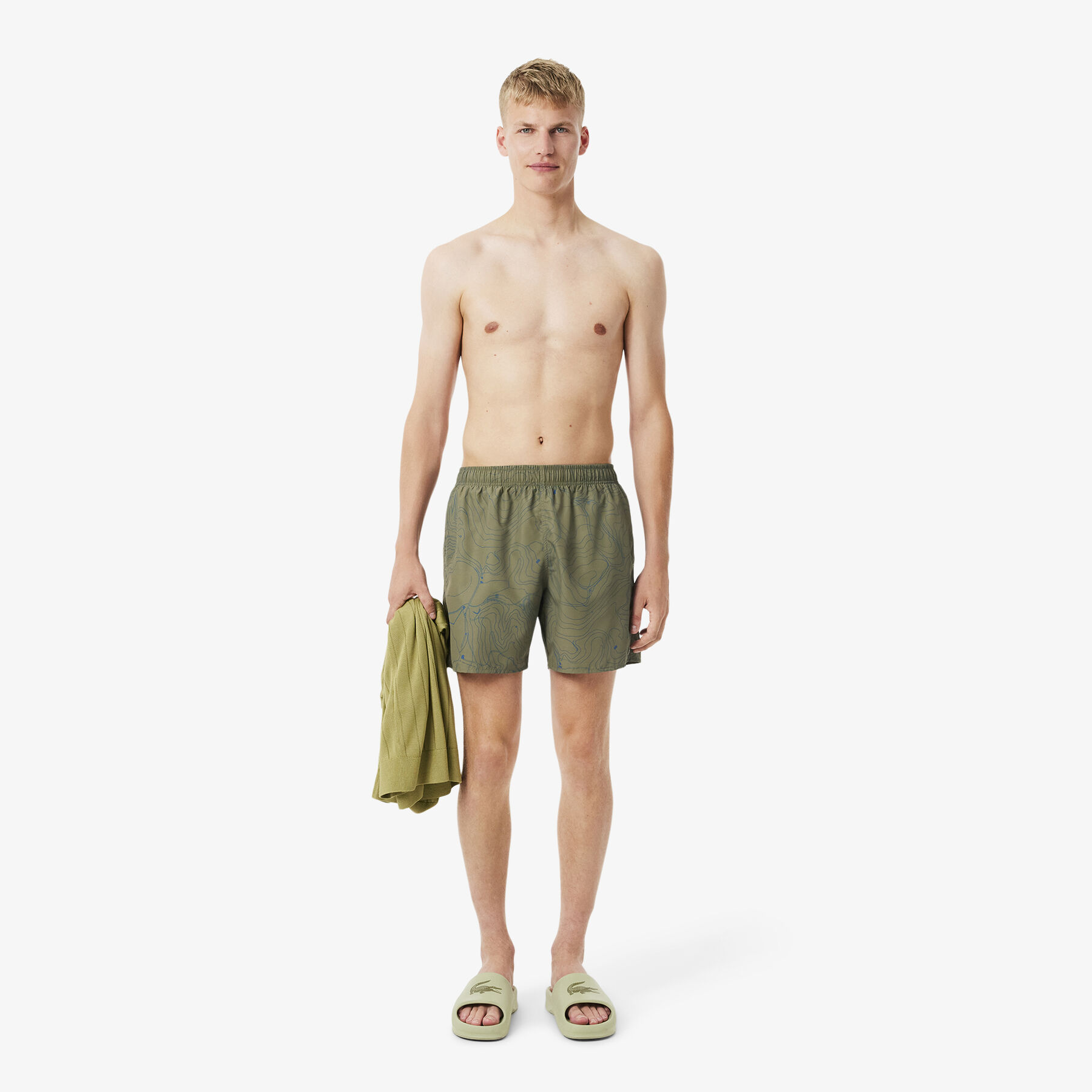 Mid Length Print Swim Trunks lacoste mid length print swim trunks