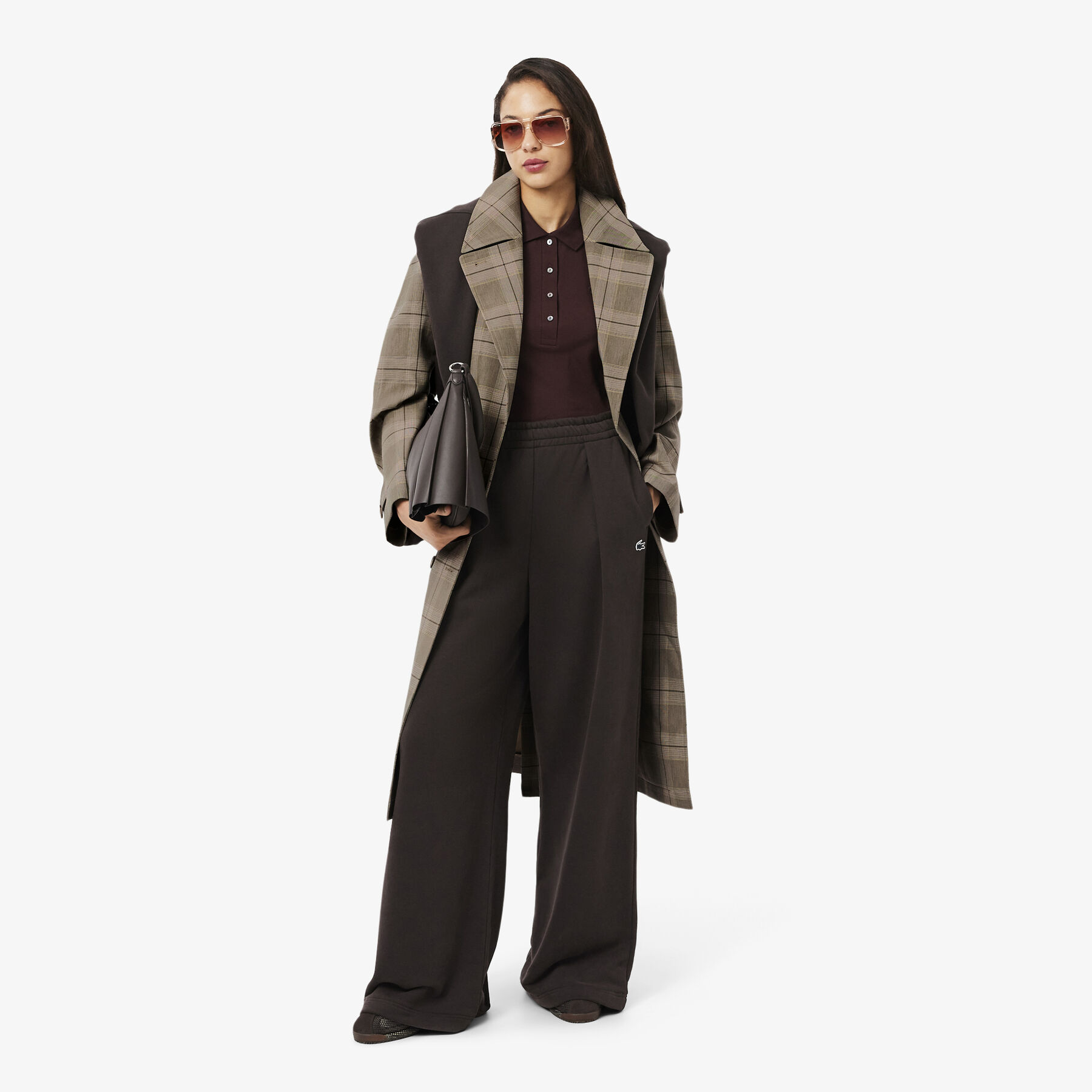 Water-Repellent Plaid Wrap Coat Water-Repellent Plaid Wrap Coat