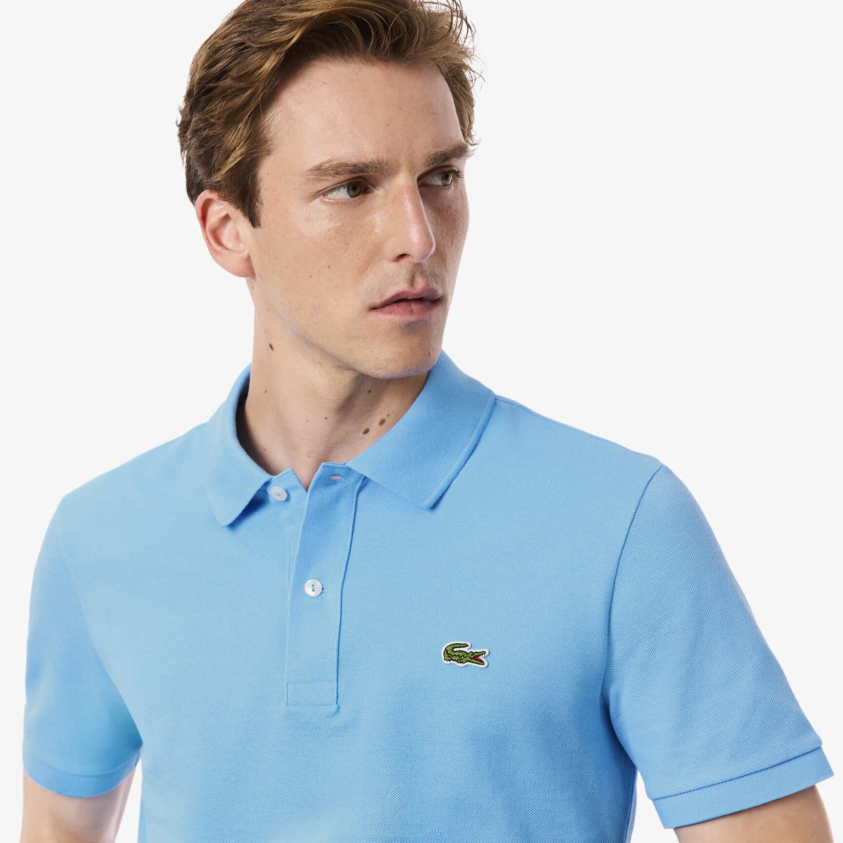 قميص بولو بيكيه بقصة ضيقة L.12.12 قميص بولو بيكيه بقصة ضيقة L.12.12