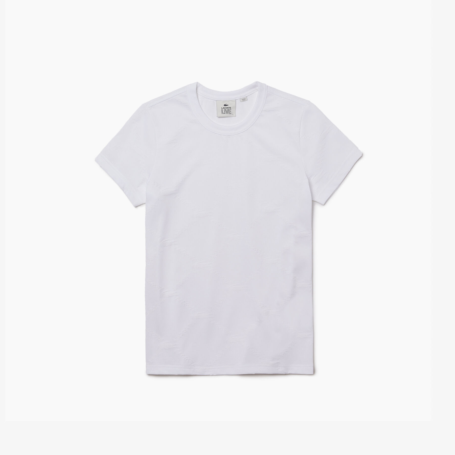 Women’s Lacoste LIVE Crew neck Monogram Patterned T-shirt women s lacoste live crew neck monogram patterned t shirt