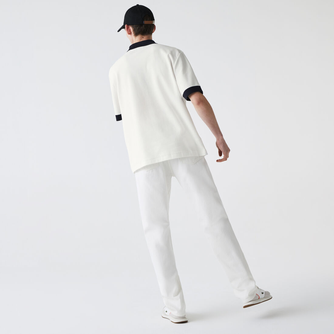 Men’s Lacoste Loose Fit Textured Cotton Piqué Polo Men’s Lacoste Loose Fit Textured Cotton Piqué Polo