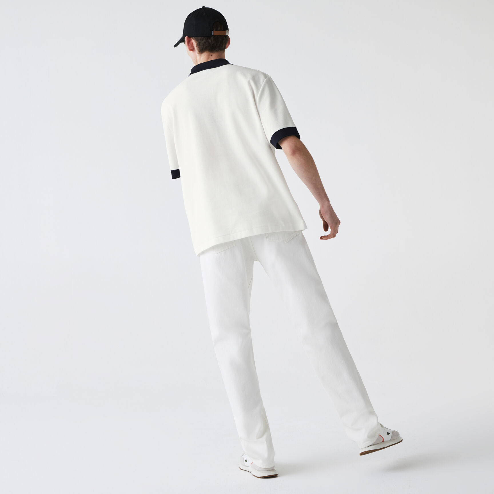 Men’s Lacoste Loose Fit Textured Cotton Piqué Polo Men’s Lacoste Loose Fit Textured Cotton Piqué Polo