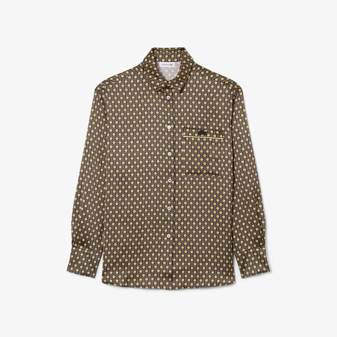 Oversized Printed Satin Shirt Oversized Printed Satin Shirt