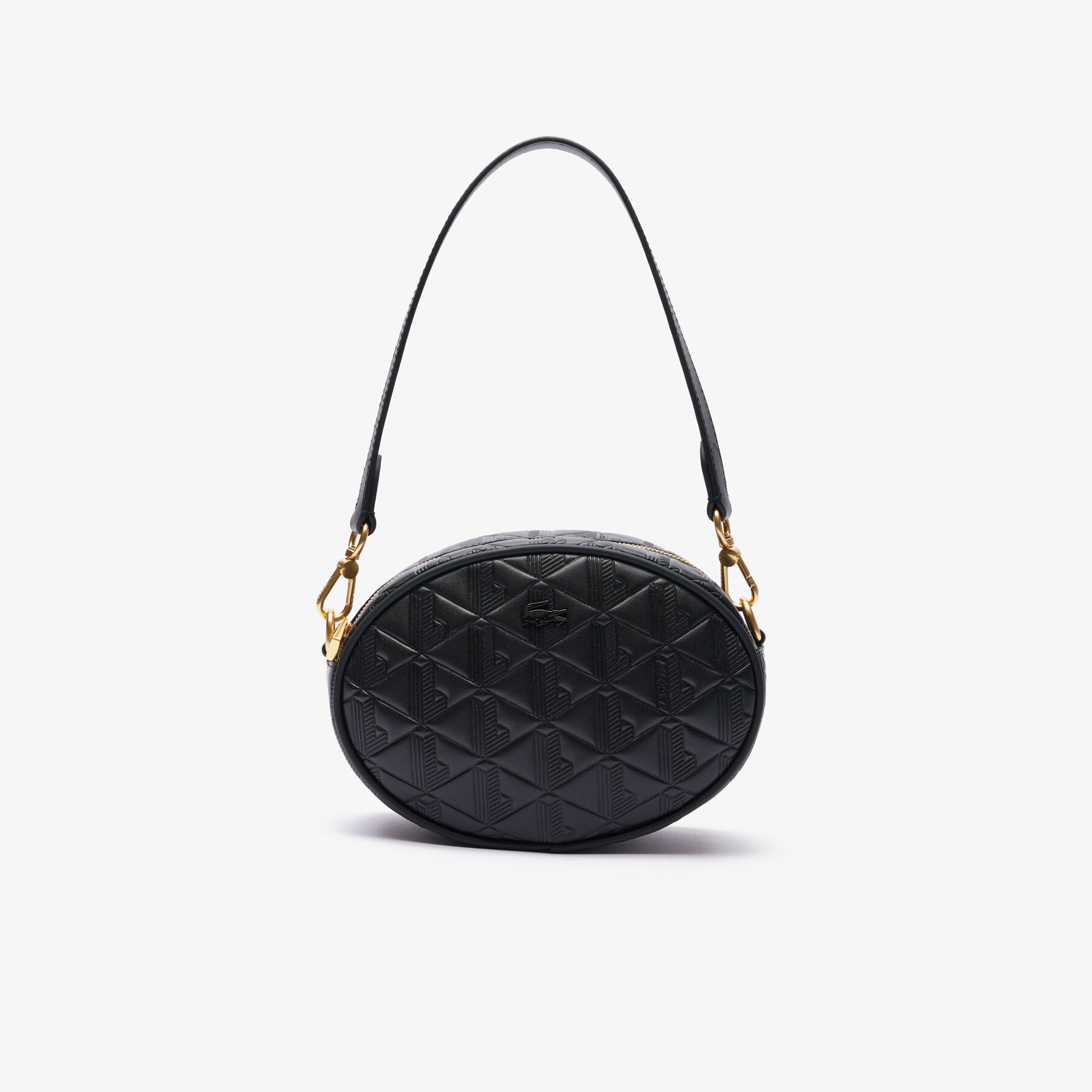 Maheki Oval Leather Shoulder Strap Purse lacoste maheki oval leather shoulder strap purse