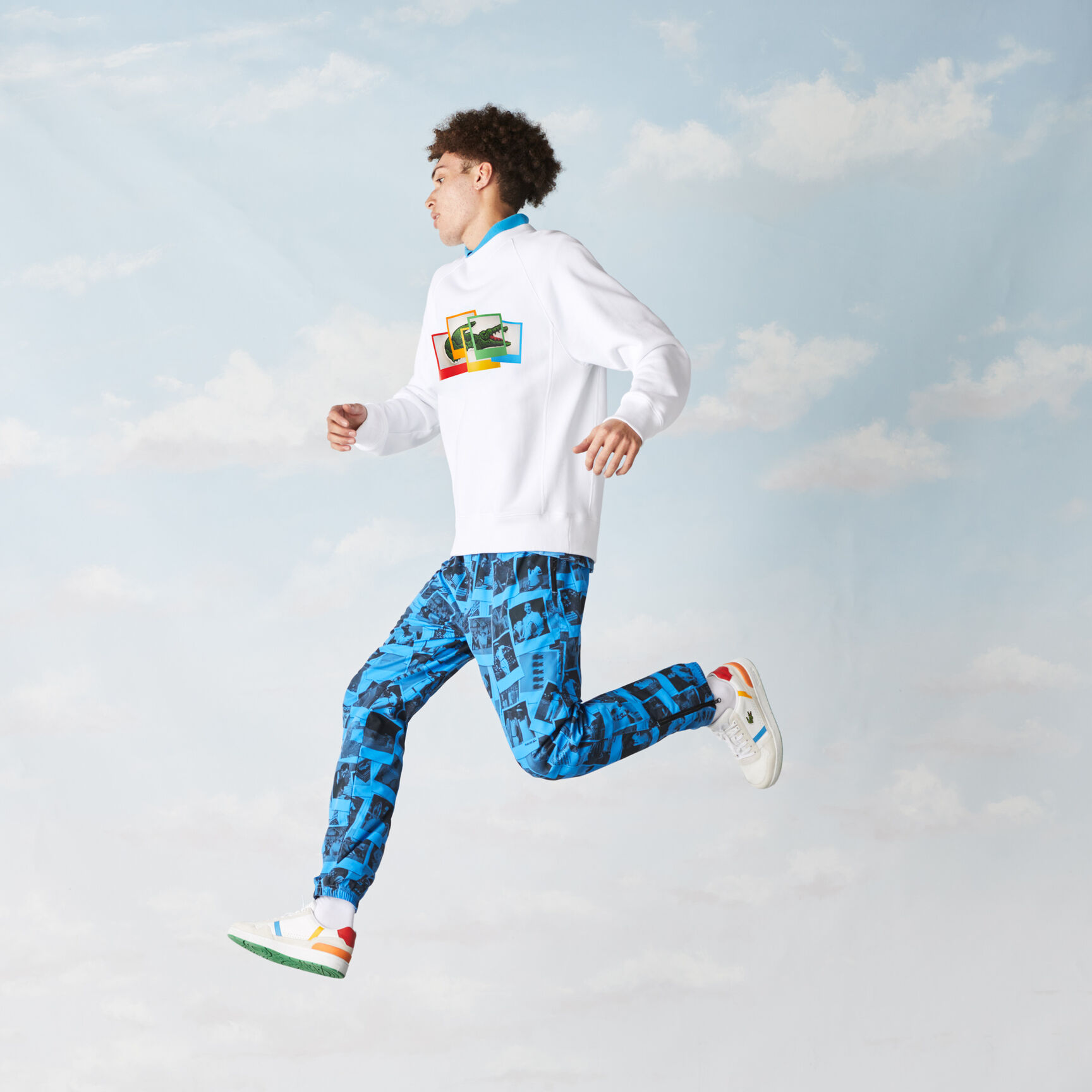 Unisex Lacoste LIVE Polaroid Collaboration Loose Fit Sweatshirt Unisex Lacoste LIVE Polaroid Collaboration Loose Fit Sweatshirt