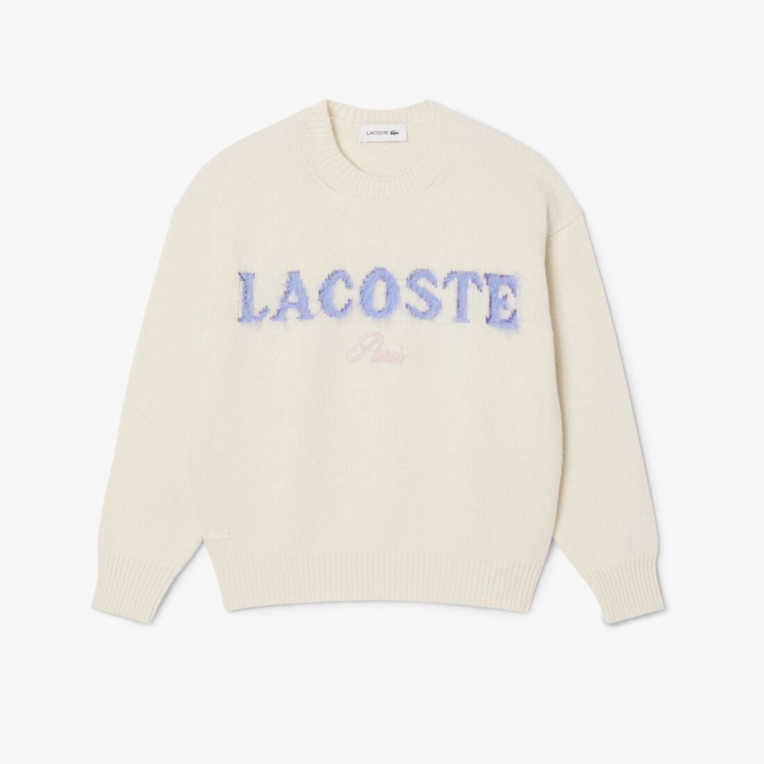 Intarsia Branded Carded Wool Sweater Intarsia Branded Carded Wool Sweater