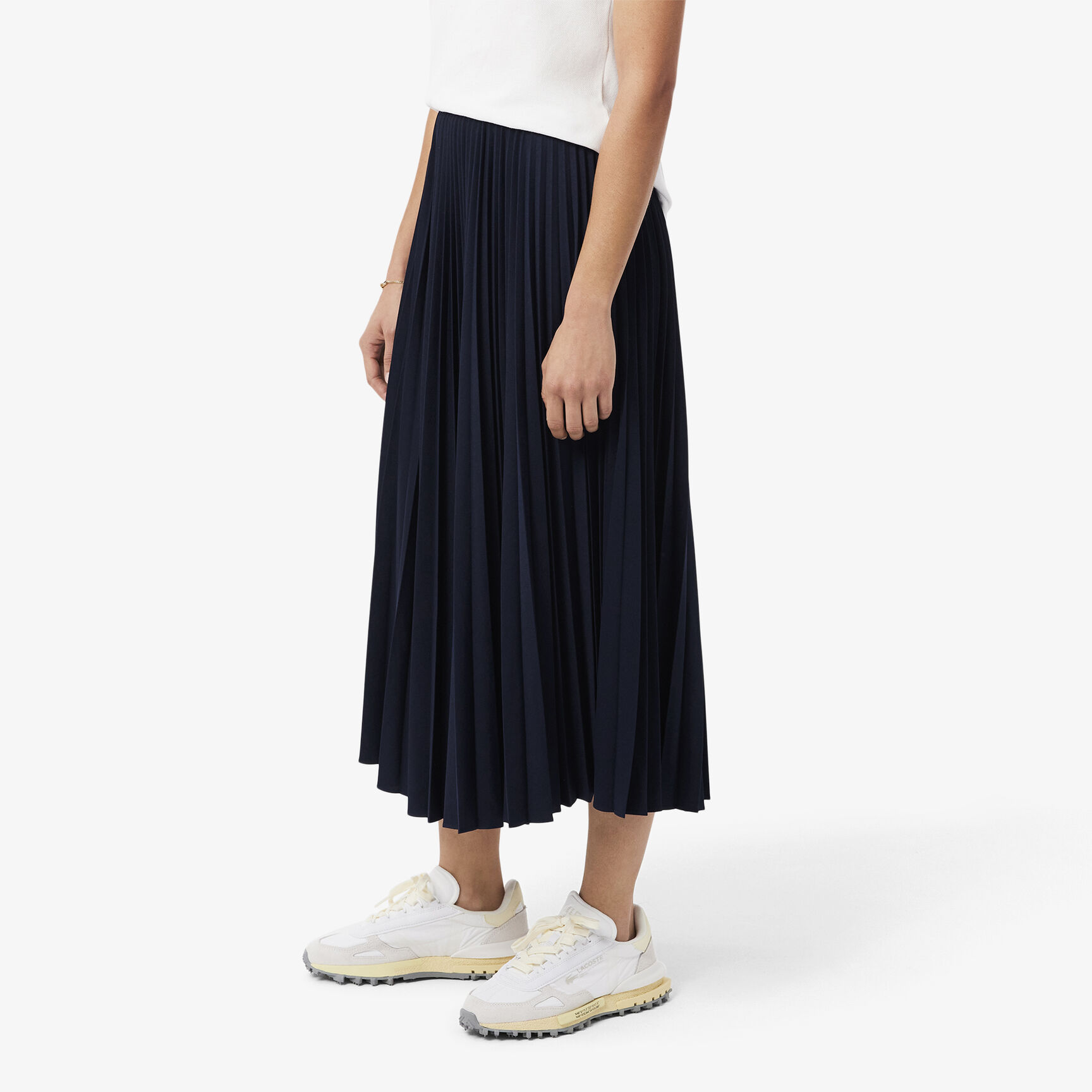 Long Pleated Elasticated Waist Skirt Long Pleated Elasticated Waist Skirt