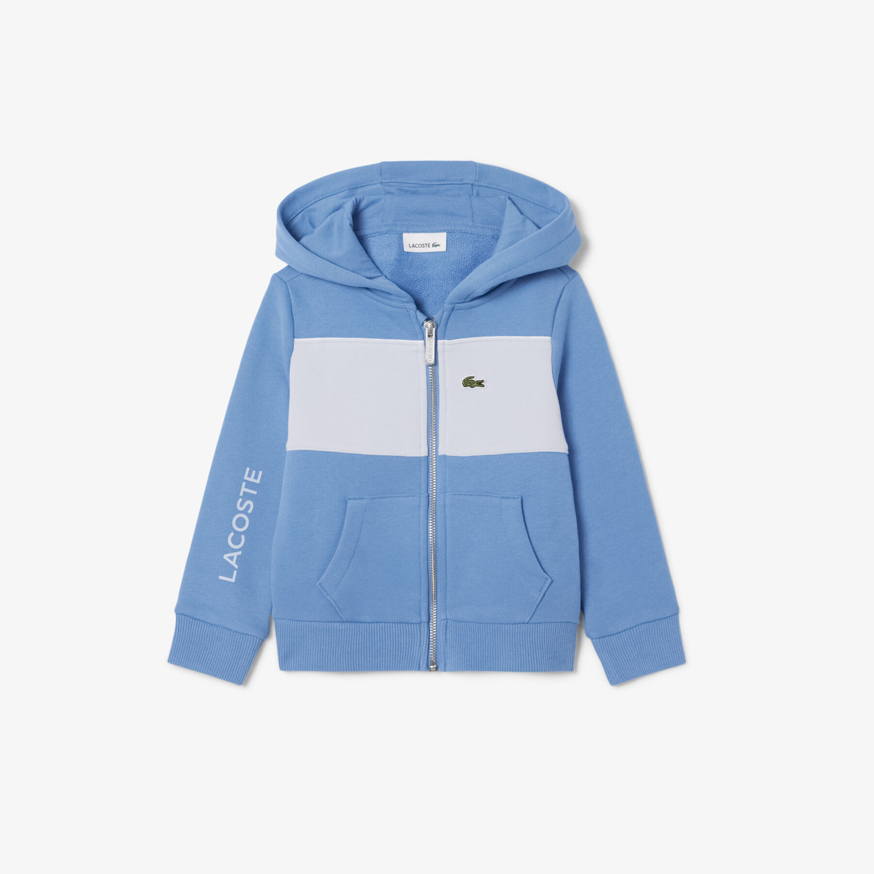 lacoste colorblock zipped hoodie