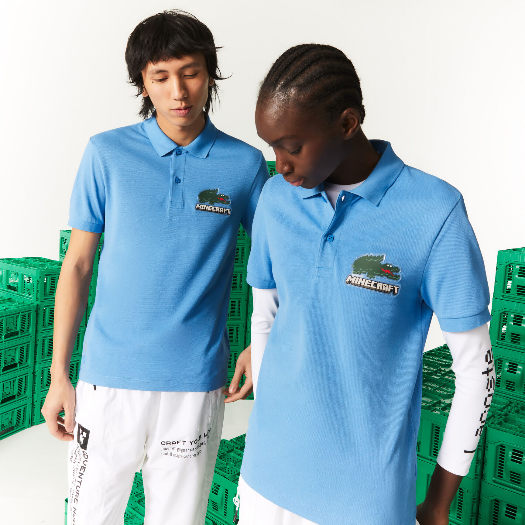 Unisex Lacoste x Minecraft Classic Fit Organic Cotton Polo Shirt Unisex Lacoste x Minecraft Classic Fit Organic Cotton Polo Shirt