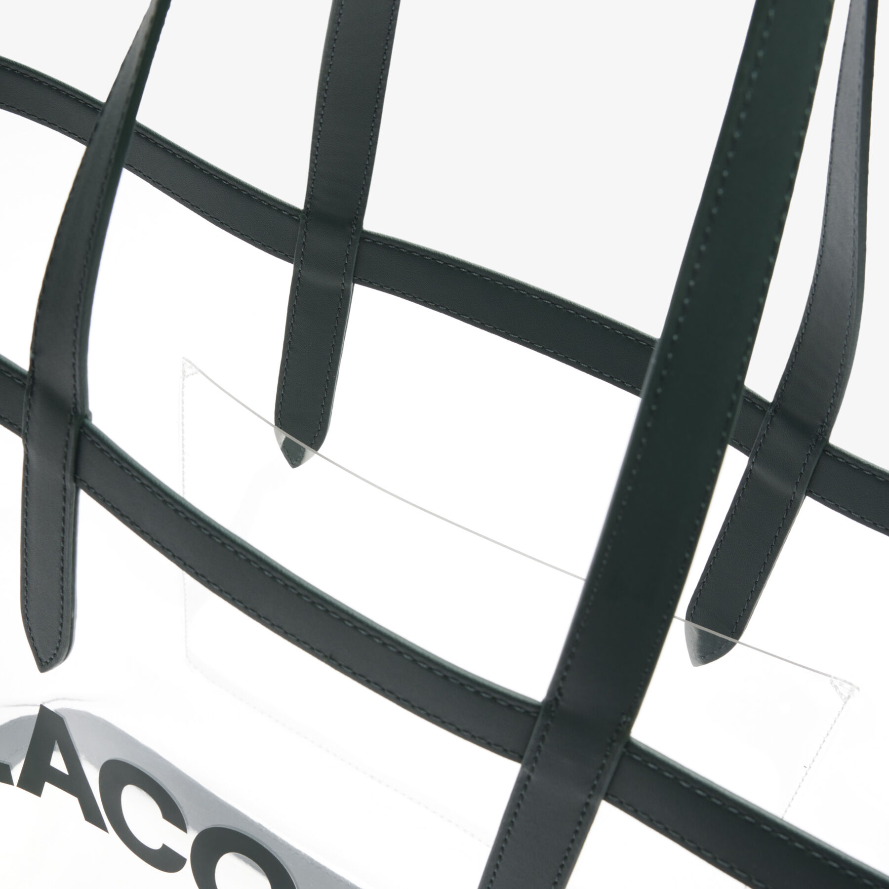 Large Anna Transparent Grained Tote lacoste large anna transparent grained tote