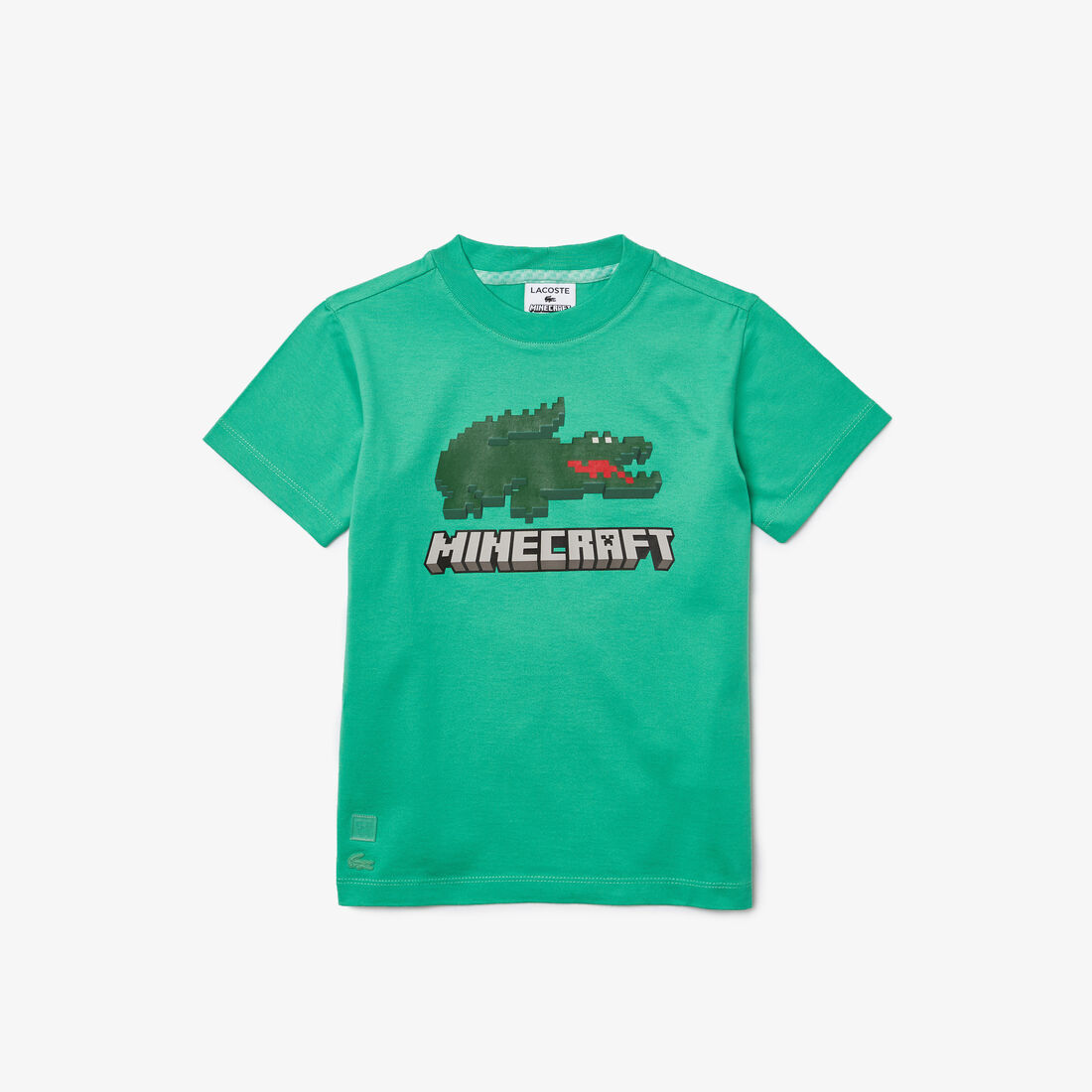 Kids' Lacoste x Minecraft Print Organic Cotton T-Shirt