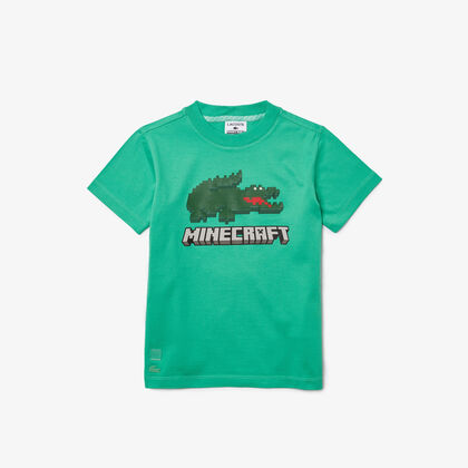 Kids’ Lacoste X Minecraft Print Organic Cotton T-shirt