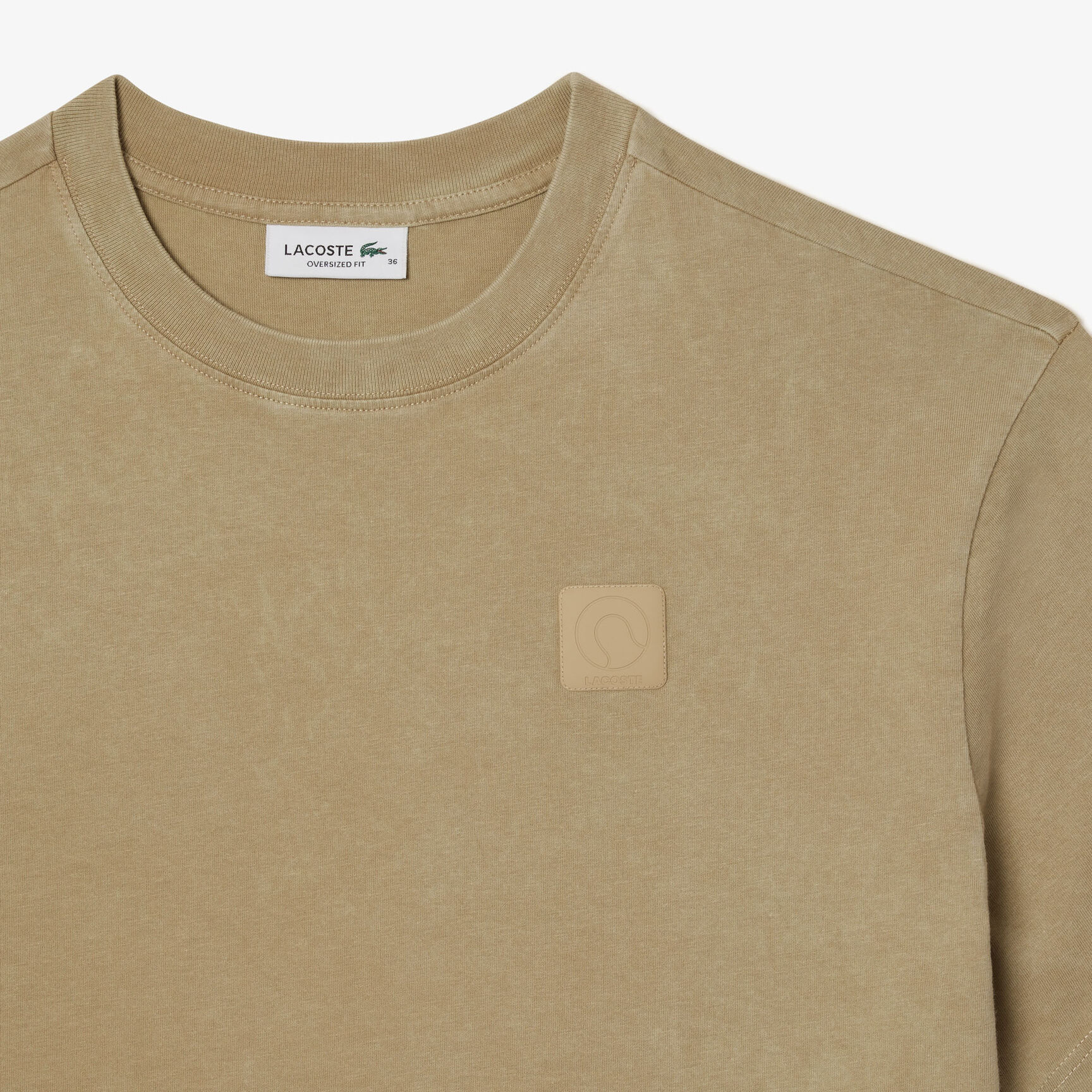 Oversized Wash Effect Badge T-shirt