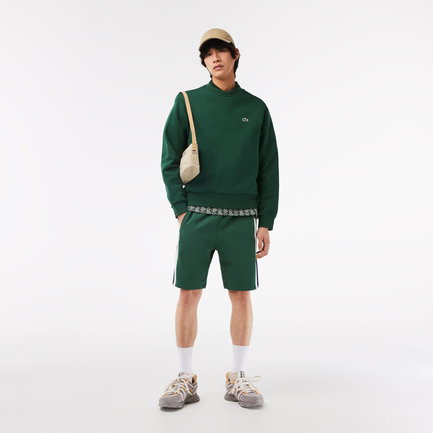 Men's Lacoste Brushed Fleece Colourblock Shorts men s lacoste brushed fleece colourblock shorts