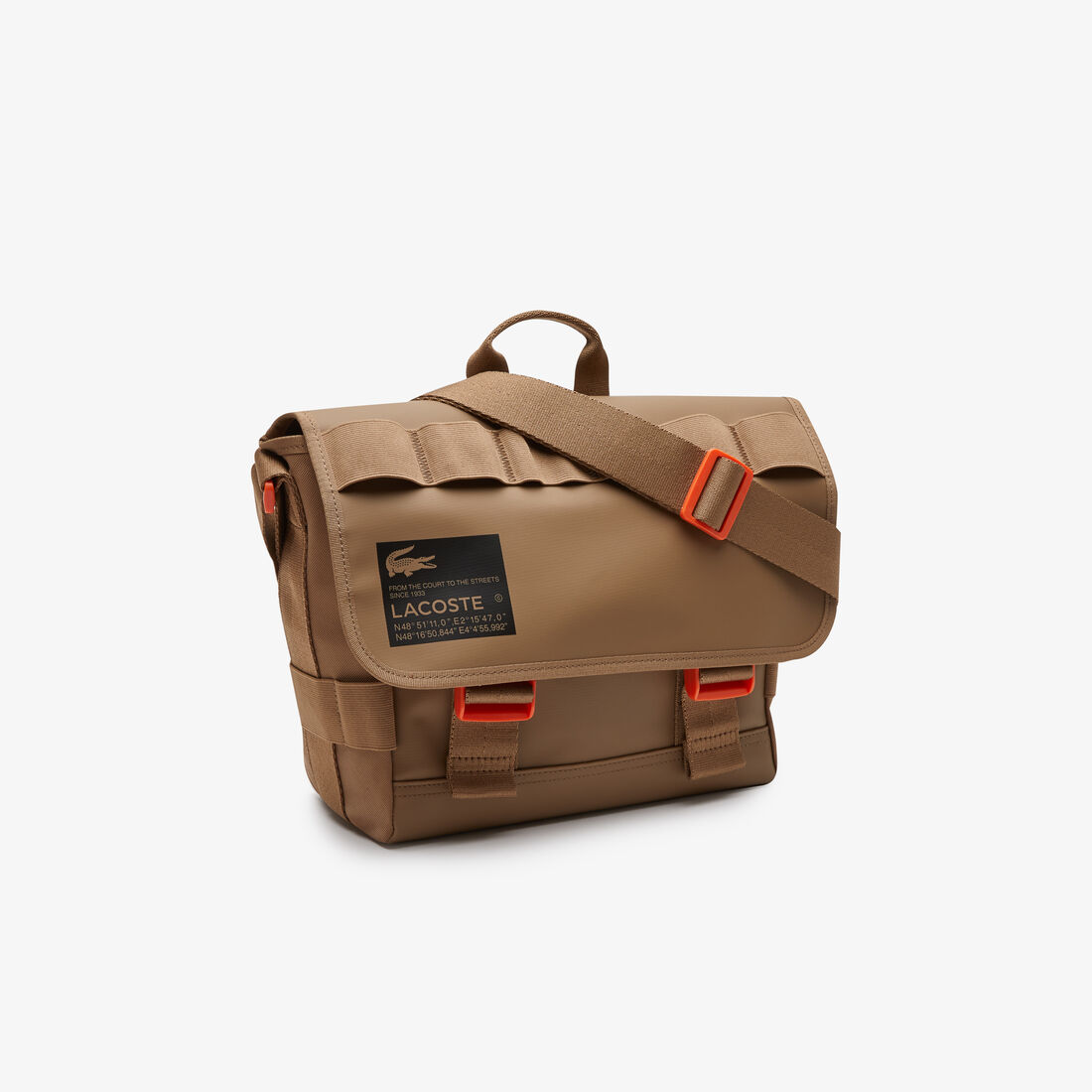 حقيبة مسنجر لاكوست مقاومة للماء بطبعة شعار الماركة للرجال حقيبة مسنجر لاكوست مقاومة للماء بطبعة شعار الماركة للرجال