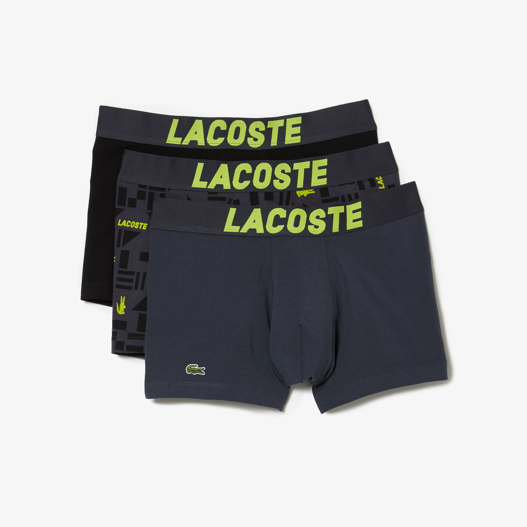 Men's Lacoste Nautical Print Trunk Three-Pack Men's Lacoste Nautical Print Trunk Three-Pack