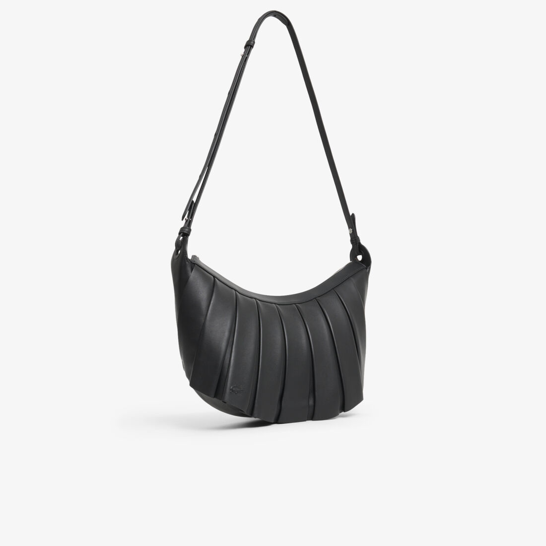 lacoste medium lenglen leather hobo bag