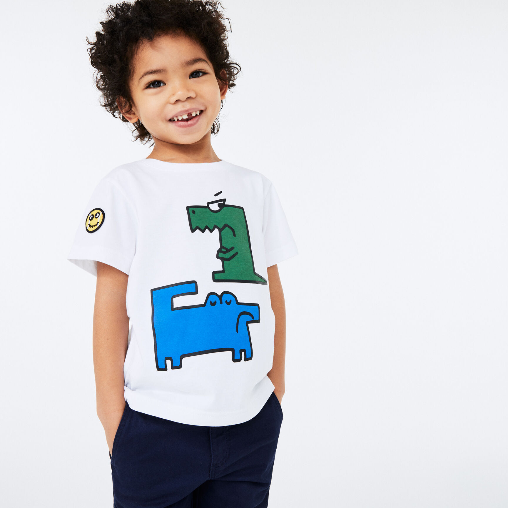 Boys' Crew Neck Croc Print Cotton T-shirt Boys' Crew Neck Croc Print Cotton T-shirt