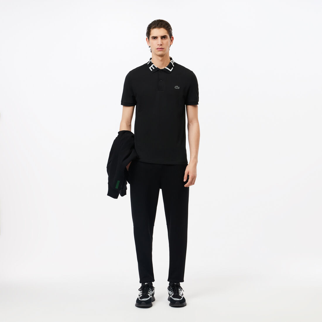 قميص بولو بياقة جاكار بحركة لاكوست قميص بولو بياقة جاكار بحركة لاكوست