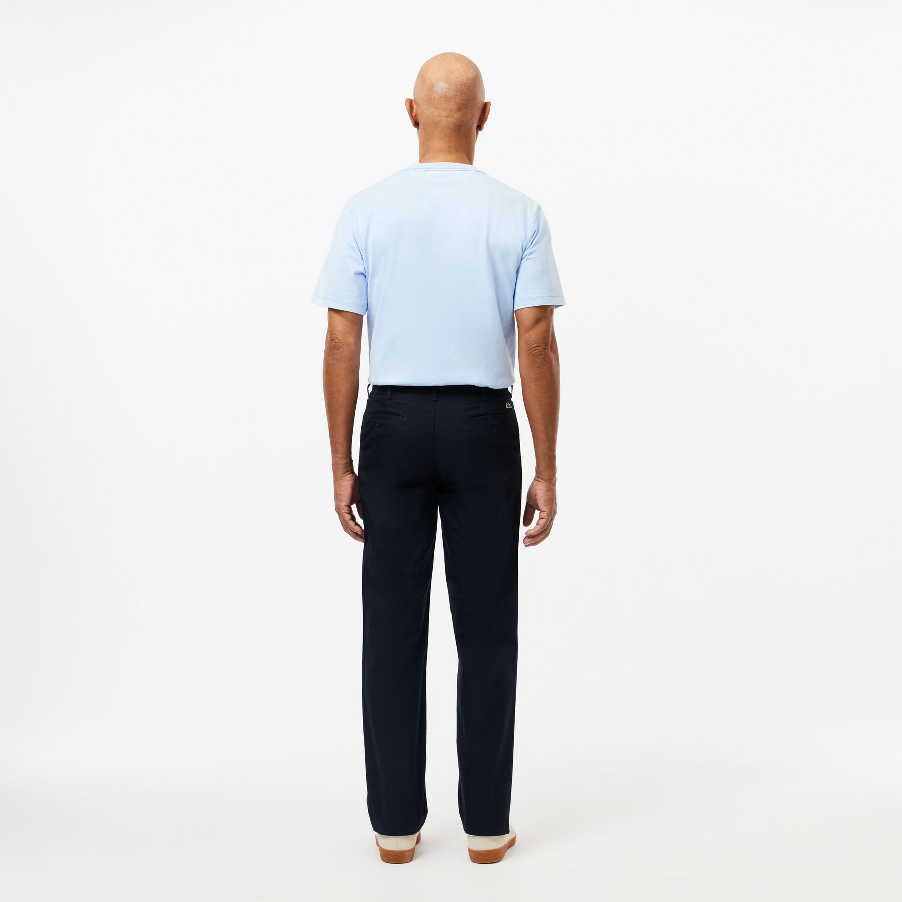 lacoste straight fit cotton twill chinos